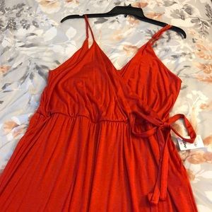 NWT Cute & Comfy Red Wide Leg Jumper w/ side tie.